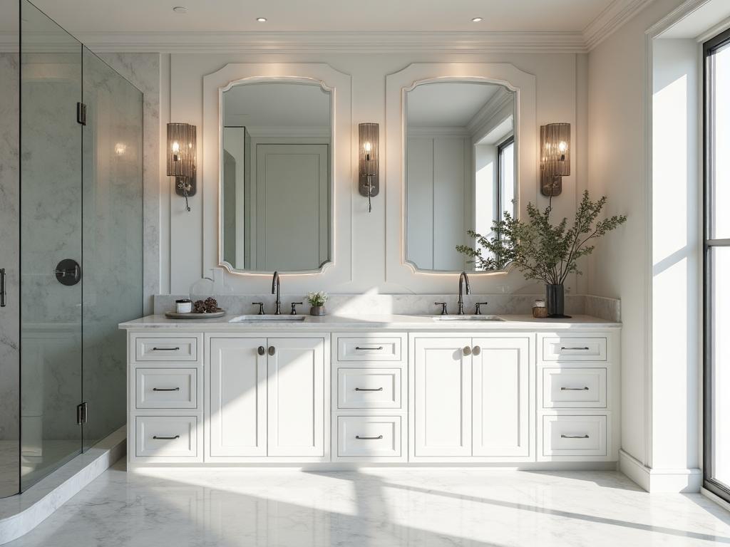 Luxury bathroom remodel by Emory Construction